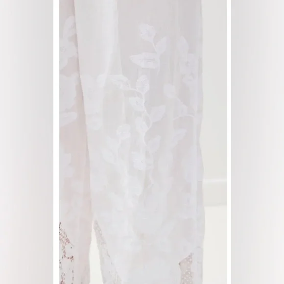 Flora Pant - White Beachside Broderie Pants & Jumpsuits